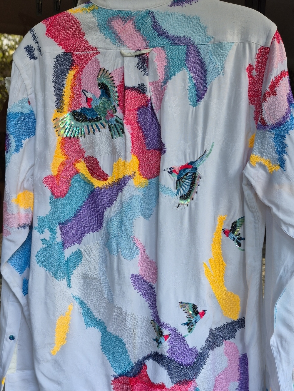Robert Graham Limited Edition FireBirds Embroidered Men's Shirt size S